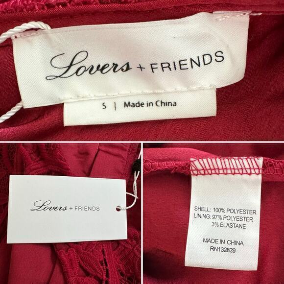 NWT Lovers & Friends Caspian‎ Shift Dress Merlot Size S - Picture 8 of 8